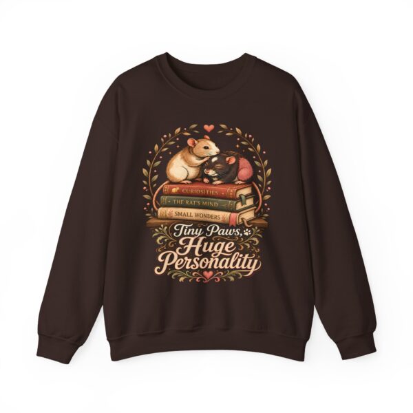 Hamster Booklover Sweatshirt — "Tiny Paws, Huge Personality" Cozy Crewneck
