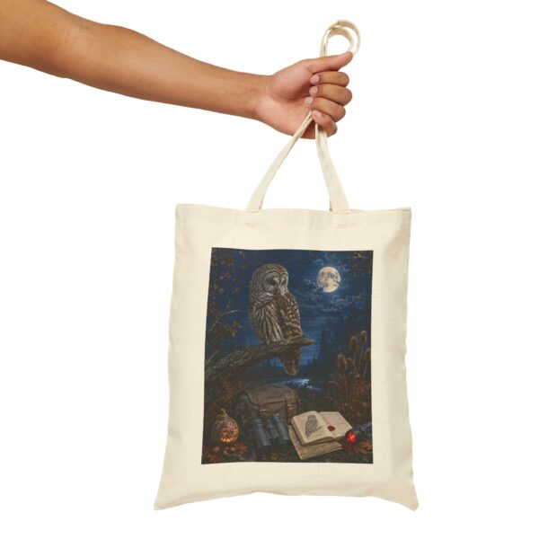 Mystic Owl & Moon Canvas Tote — Nightbook Illustration