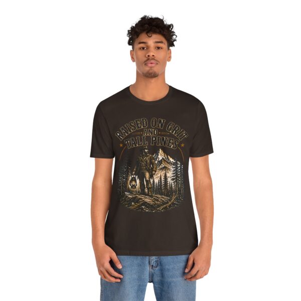Raised on Grit and Tall Pines Mountain Tee
