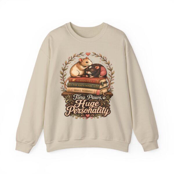 Hamster Booklover Sweatshirt — "Tiny Paws, Huge Personality" Cozy Crewneck