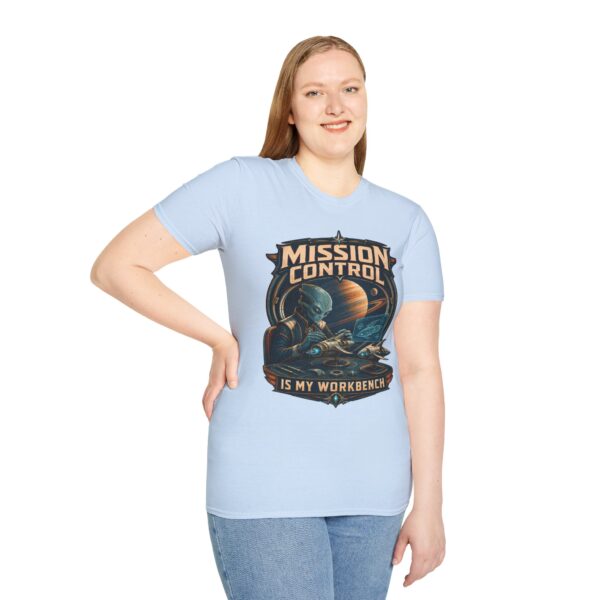 Mission Control T-Shirt — 'Mission Control is My Workbench' Retro Space Workshop Tee