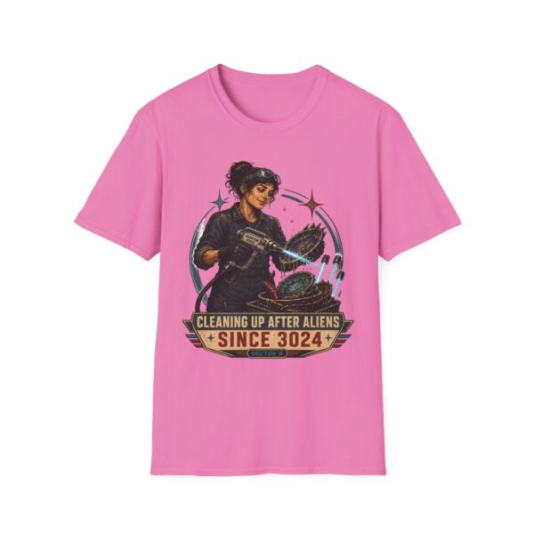 Alien Cleanup Crew T‑Shirt — "Cleaning Up After Aliens Since 3024" Sci‑Fi Graphic Tee