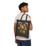 Vintage Botanical Moth Tote Bag — Natural History Illustration Canvas Tote