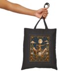 Moonlit Desert Cowboy Tote — Vintage Western Moonlight Canvas Bag