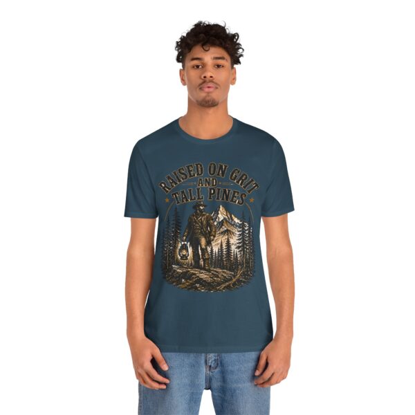 Raised on Grit and Tall Pines Mountain Tee