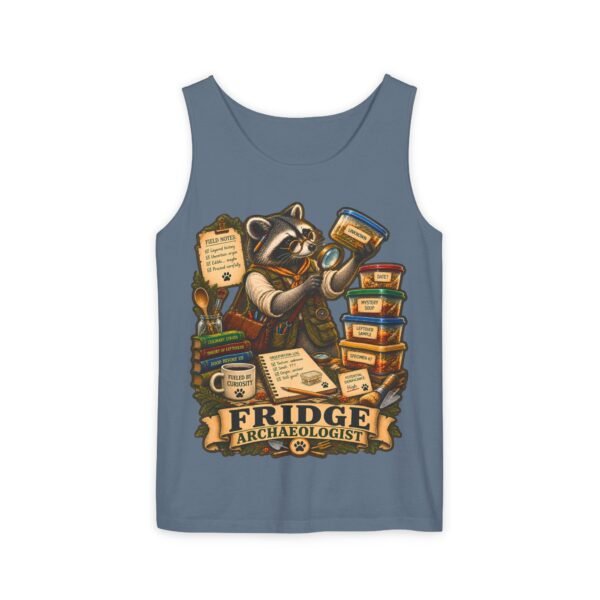 Fridge Archaeologist Tank Top — Funny Raccoon Foodie Graphic Tank