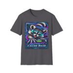Midnight Cache Raid T‑Shirt — Neon Cyber Raccoon Graphic Tee