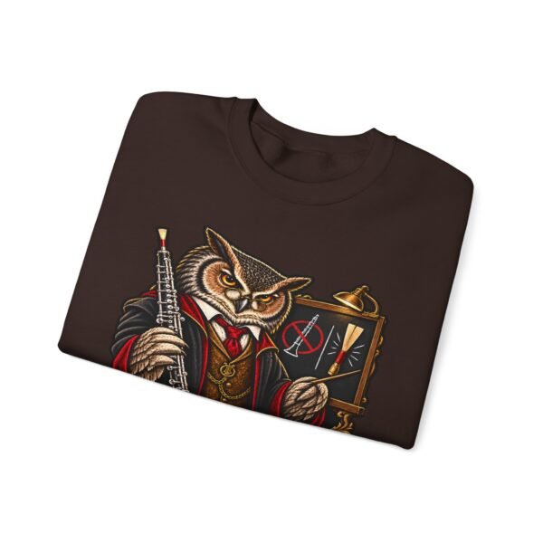 Clarinet Oboe Owl Crewneck Sweatshirt — “Oboe Not Clarinet” Vintage Music Teacher Gift