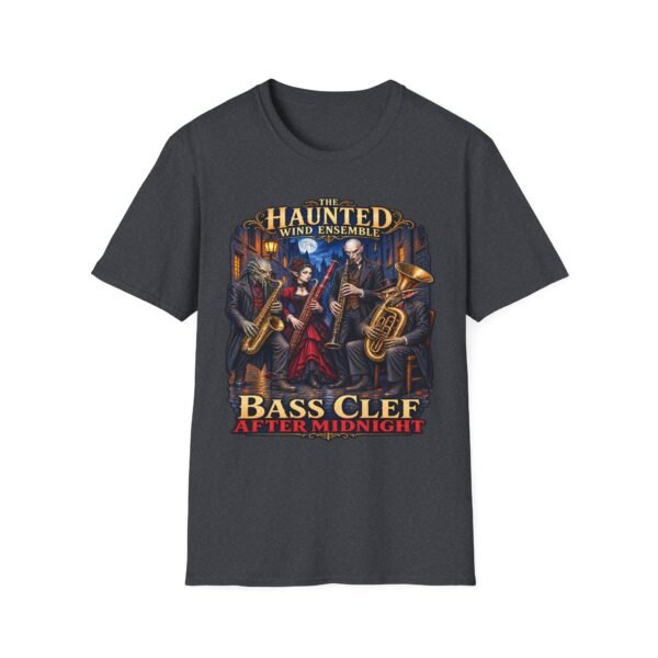 Haunted Wind Ensemble T-Shirt — "Bass Clef After Midnight" Gothic Band Tee