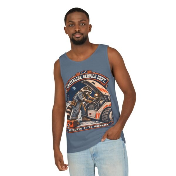 Craterline Service Dept. Tank Top — 'Wrenches After Moonrise' Astronaut Mechanic Tank