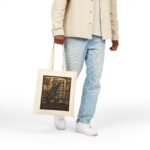 Night Shift Tote Bag — Vintage Pharmacist Apothecary Illustration Cotton Canvas Tote