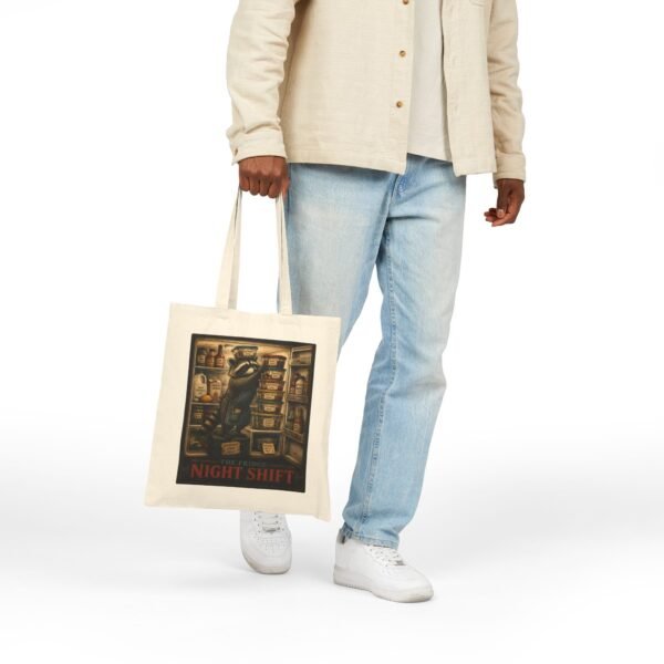 Night Shift Tote Bag — Vintage Pharmacist Apothecary Illustration Cotton Canvas Tote