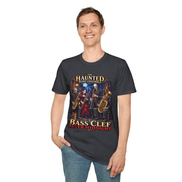 Haunted Wind Ensemble T-Shirt — "Bass Clef After Midnight" Gothic Band Tee