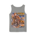 Titan Graveyard Crew Tank Top — Construction Fox Graphic Worksite Tee