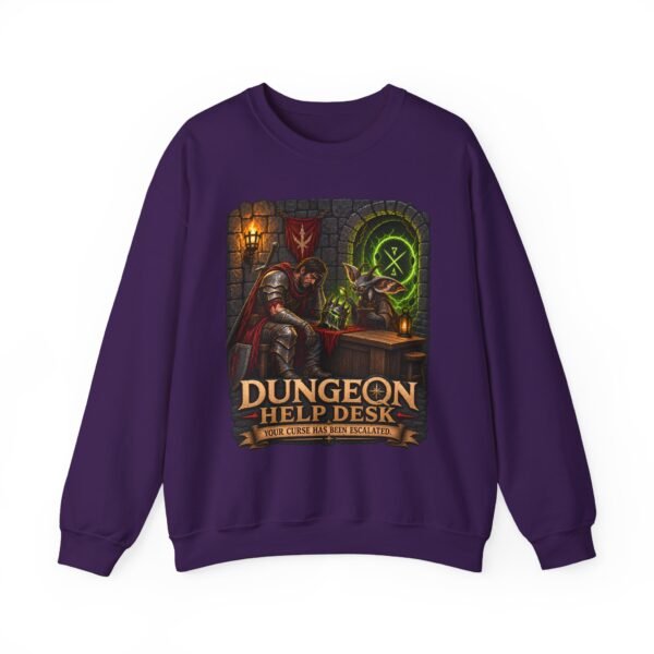 Dungeon Help Desk Crewneck Sweatshirt — RPG Gamer Cozy Pullover