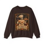 Moonrise Bakehouse Sweatshirt — Halloween Skeleton Baker Pullover