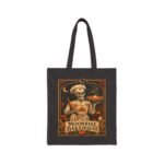 Moonrise Bakehouse Tote Bag — Halloween Skeleton Baker Canvas Grocery Tote