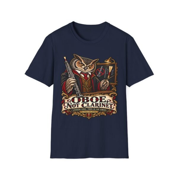 Owl Conductor T-Shirt — “Oboes Not Clarinets” Vintage Musician Tee