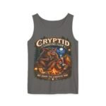 Cryptid Camping Club Tank Top — "We Share the Campsite Now" Graphic Tank