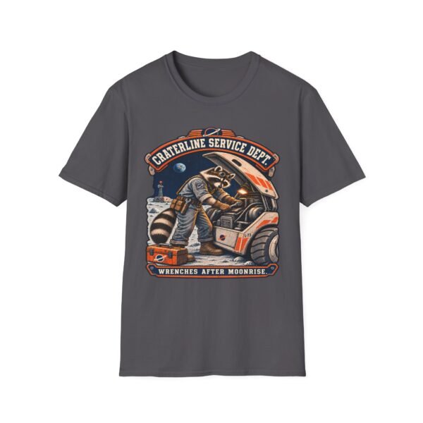Craterline Service Dept. T-Shirt — Vintage Space Raccoon Mechanic Tee