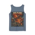 Halloween Astronaut Tank – "This Planet Carves Itself" Graphic Tank Top