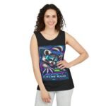 Midnight Cache Raid Tank Top — Retro Neon Raccoon Graphic Tank