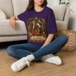 Groundskeeper Skull Halloween T-Shirt — “The Midnight Groundskeeper” Pumpkin Patch Tee