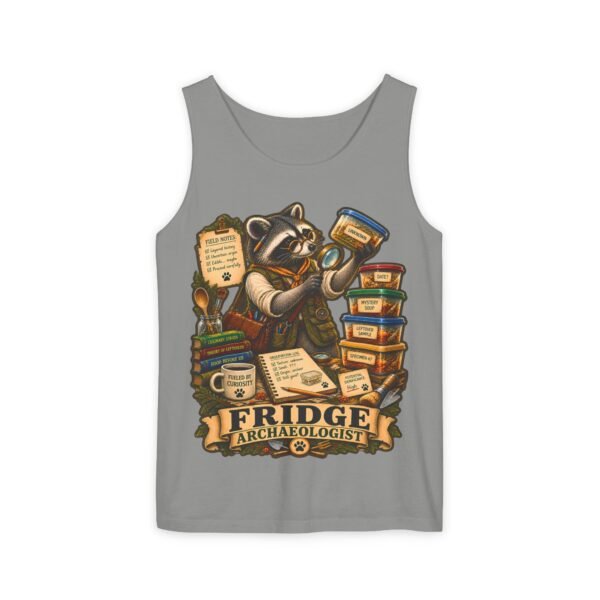 Fridge Archaeologist Tank Top — Funny Raccoon Foodie Graphic Tank