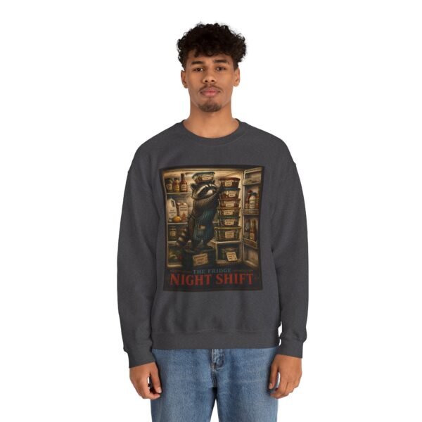 Night Shift Crewneck Sweatshirt — Vintage Bear Night Worker Graphic