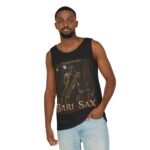 Bari-Sax Vintage Jazz Tank Top — Retro Saxophonist Graphic Music Tee