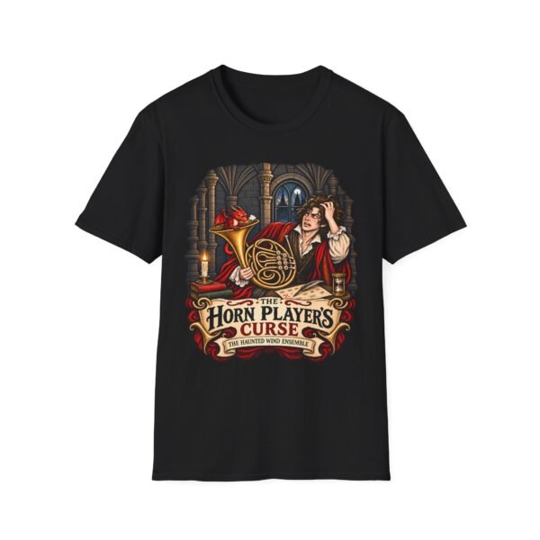 Horn Player's Curse T‑Shirt — Fantasy Bard Humor Tee