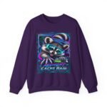 Midnight Cache Raid Sweatshirt — Retro Raccoon Graphic Crewneck