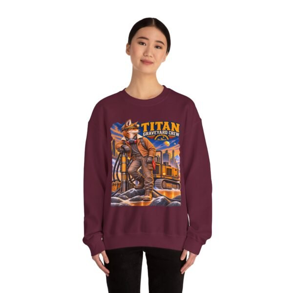 Titan Graveyard Crew Sweatshirt — Construction Equipment & Operator Graphic Crewneck