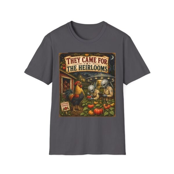 They Came For The Heirlooms Graphic T-Shirt — Vintage Alien Harvest Farm Design