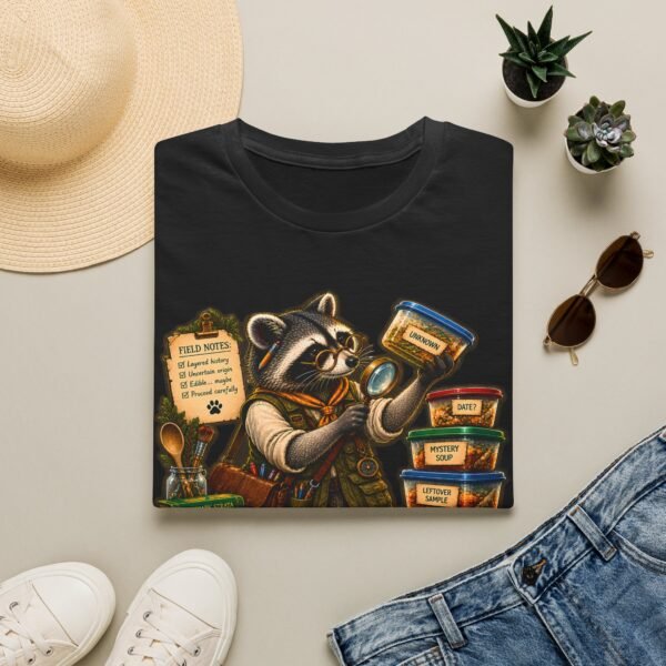 Fridge Archaeologist T-Shirt — Cute Raccoon Foodie Kitchen Tee