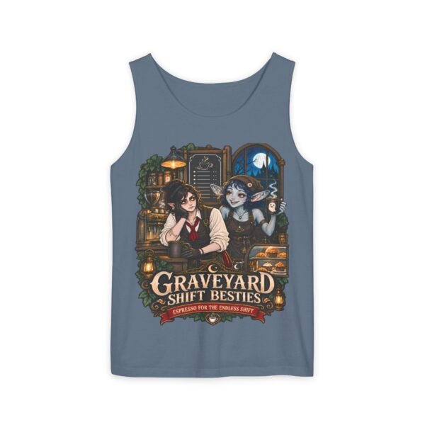 Graveyard Shift Besties Tank — Cute Goth Night-Shift Crew Graphic Tank Top