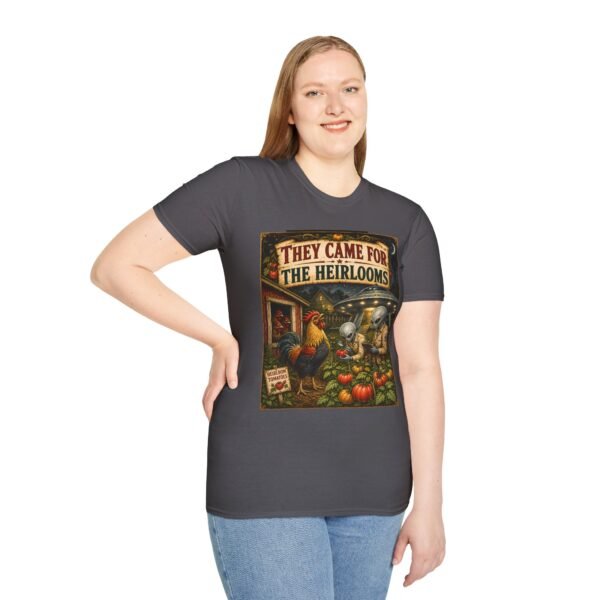 They Came For The Heirlooms Graphic T-Shirt — Vintage Alien Harvest Farm Design
