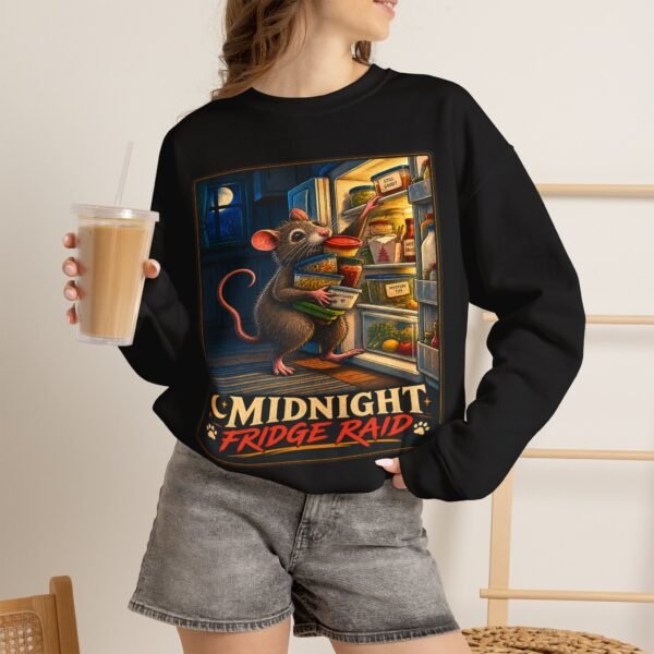 Sweatshirt — “Midnight Fridge Raid” Rat Graphic Crewneck