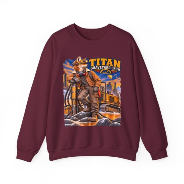 Titan Graveyard Crew Sweatshirt — Construction Equipment & Operator Graphic Crewneck