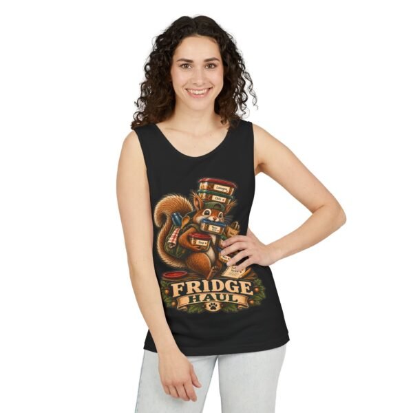 Squirrel Stacking Fridge Haul Tank Top | Vintage Foodie Illustration