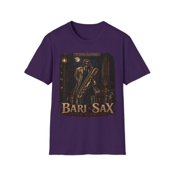 Bari-Sax Jazz T-Shirt — Vintage Haunted Jazzman Graphic Tee