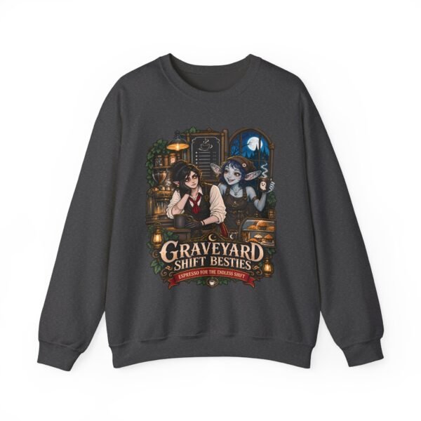 Graveyard Shift Besties Crewneck Sweatshirt — Cute Goth Friendship Graphic