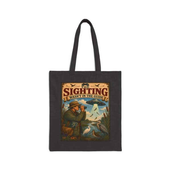 Birdwatching Tote Bag – "The Sighting Wasn't In the Guide" Vintage Nature Canvas Tote