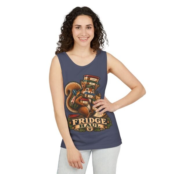 Squirrel Stacking Fridge Haul Tank Top | Vintage Foodie Illustration