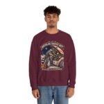 Crewneck Sweatshirt — "Craterline Service Dept. — Wrenches After Moonrise" Raccoon Astronaut Mechanic Graphic