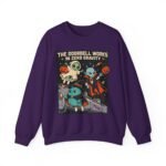 Halloween Alien Crewneck Sweatshirt — “The Doorbell Works in Zero Gravity” Cute Spooky Graphic