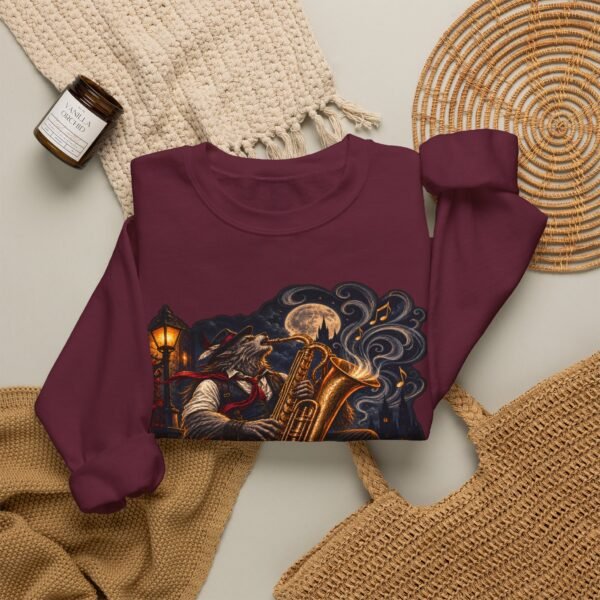 Baritone Beast Sweatshirt — Retro Jazz Saxophone Graphic Crewneck