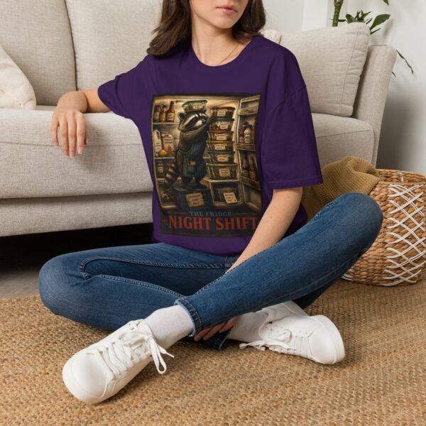 Night Shift Raccoon T-Shirt — Vintage Animal Illustration Tee