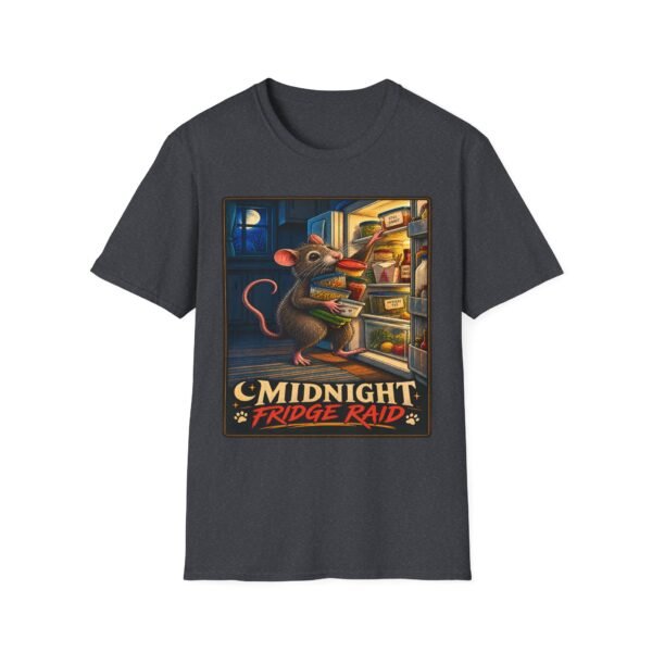 Midnight Fridge Raid T-Shirt — Cute Mouse Illustration