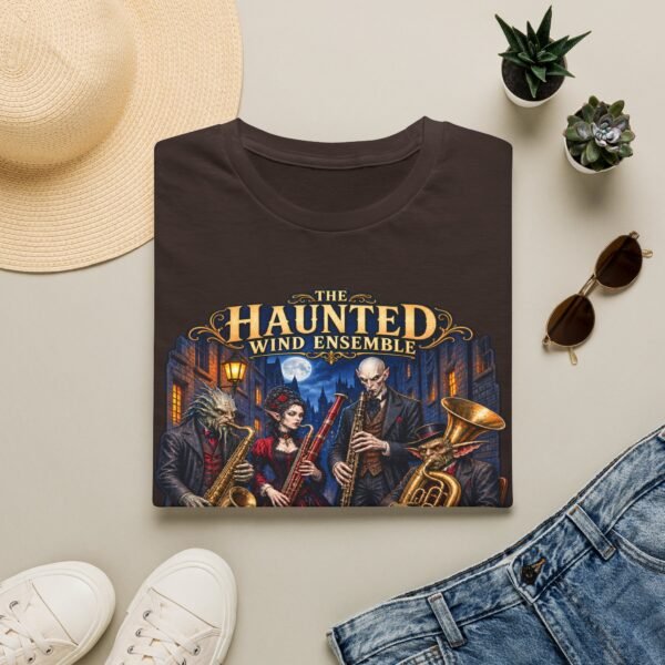 Haunted Wind Ensemble T-Shirt — "Bass Clef After Midnight" Gothic Band Tee